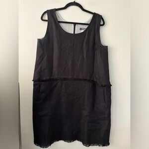 S’MaxMara Linen Fringe Detail Sleeveless Dress